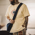Retro Guardian Eye Embroidered T-Shirt – Men’s 300g Heavy Cotton Summer Tee